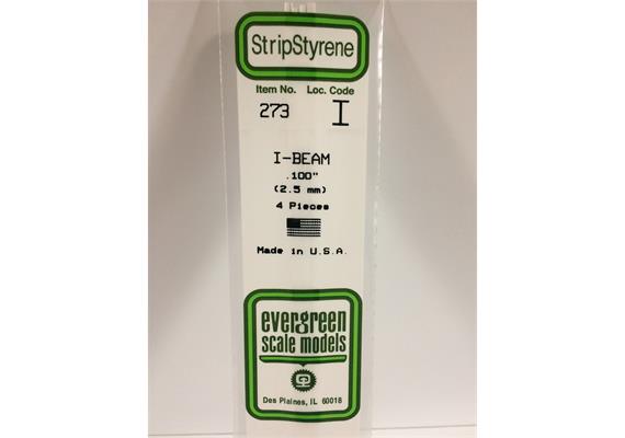 Evergreen 273 I-Profil, 350x2,5X1,5 mm, 4 Stück | Bild 2