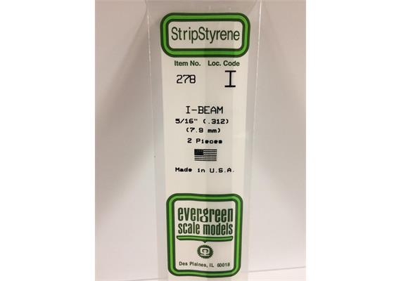 Evergreen 278 I-Profil, 350x7,9X3,4 mm - 5/16, 2 Stück | Bild 2