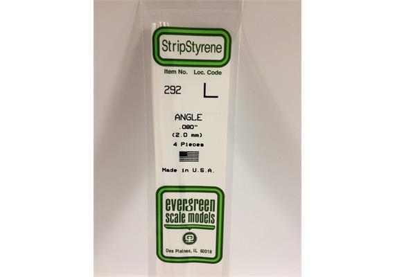 Evergreen 292 Winkelprofil, 350x2,0x2,0 mm,4 Stück | Bild 2