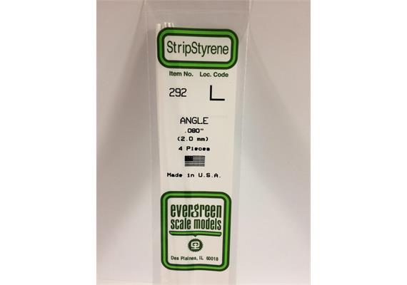 Evergreen 292 Winkelprofil, 350x2,0x2,0 mm,4 Stück | Bild 2