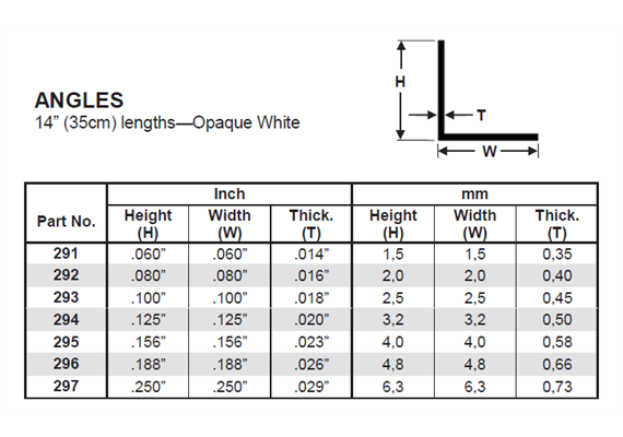 Evergreen 297 Winkelprofil, 350x6,3x6,3 mm, 2 Stück | Bild 3
