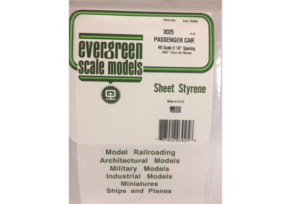 Evergreen 3025 Strukturplatte, 0,5x150x300 mm. Spur H0-Massstab, 1 Stück | Bild 2