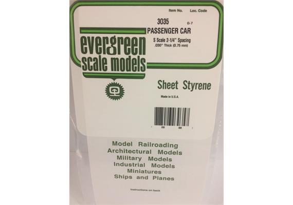 Evergreen 3035 Strukturplatte, 0,5x150x300 mm. Spur S-Maßstab, 1 Stück | Bild 2