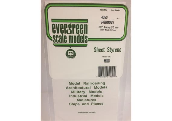 Evergreen 4050 Strukturplatte, 1x150x300 mm.Raster 1,30 mm, 1 Stück | Bild 2