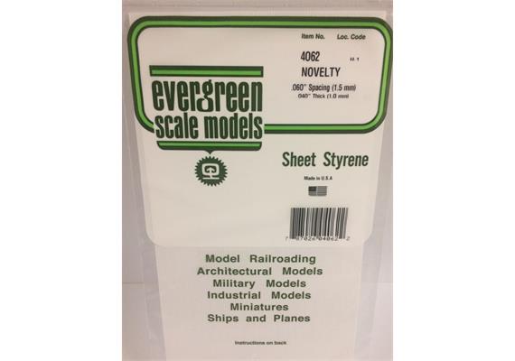 Evergreen 4062 Kunststoffplatte, 1x150x300 mm, Nutbreite 1,5 mm, 1 Stück | Bild 2