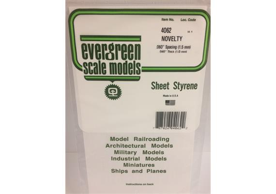 Evergreen 4062 Kunststoffplatte, 1x150x300 mm, Nutbreite 1,5 mm, 1 Stück | Bild 2