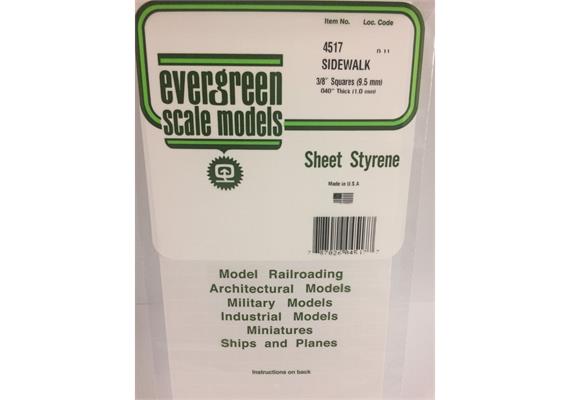 Evergreen 4517 Gehwegplatten , 1x150x300 mm.Raster 9,5x9,5 mm, 1 Stück | Bild 2