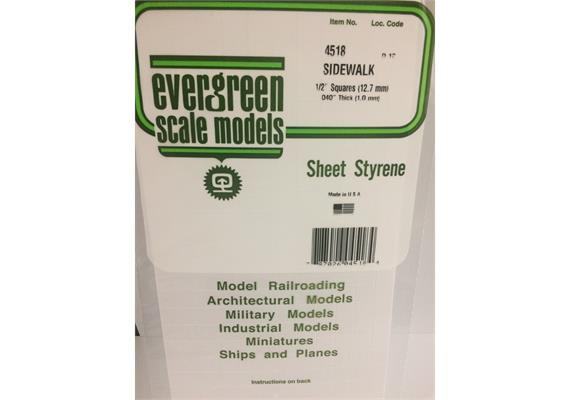 Evergreen 4518 Gehwegplatten , 1x150x300 mm.Raster 12,7x12,7 mm, 1 Stück | Bild 2