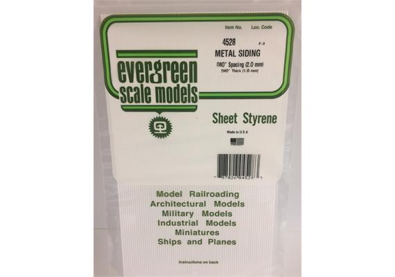 Evergreen 4528 Wellblech , 1x150x300 mm, Raster 2,00 mm, 1 Stück | Bild 2