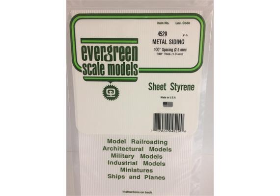 Evergreen 4529 Wellblech , 1 x 150 x 300 mm, Raster 2,50 mm, 1 Stück | Bild 2