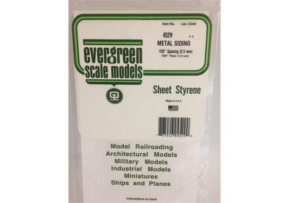 Evergreen 4529 Wellblech , 1 x 150 x 300 mm, Raster 2,50 mm, 1 Stück | Bild 2