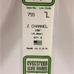 Evergreen 755 Z-Profil, 35 mm lang, Höhe 4,0mm, Dicke 0,60 mm , 3 Stück | Bild 2