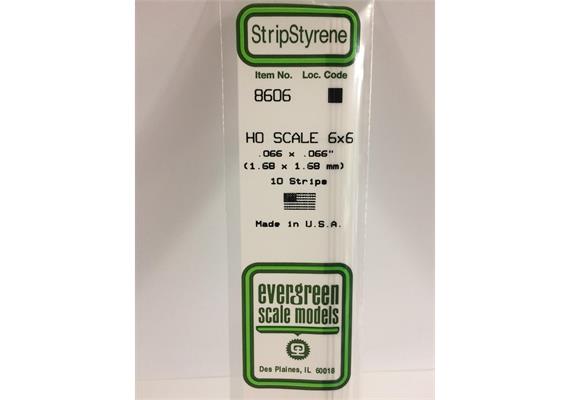 Evergreen 8606 Maßstab 1:87: Leisten, 350x1,7x1,7 mm, 10 Stück | Bild 2