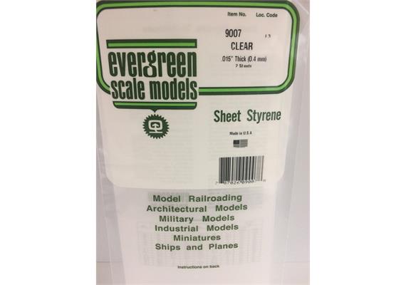 Evergreen 9007 Durchsichtige Polystyrolplatte, 150 x 300 x 0,38 mm, 2 Stück | Bild 2