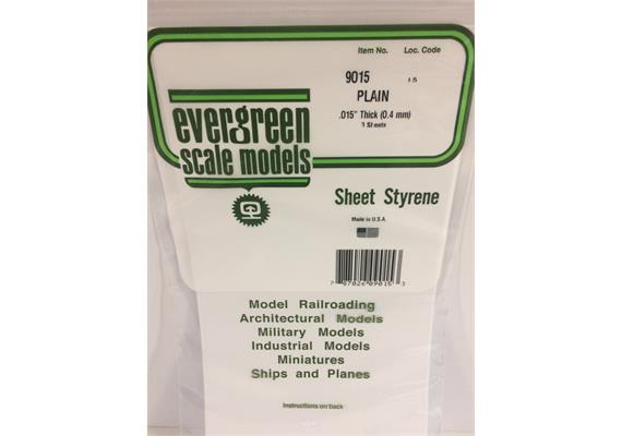 Evergreen 9015 Weiße Polystyrolplatte, 150 x 300 x 0,38 mm, 3 Stück | Bild 2