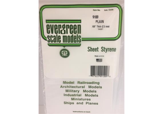 Evergreen 9100 Weiße Polystyrolplatte, 150x300x2,50 mm, 1 Stück | Bild 2