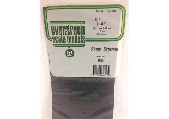 Evergreen 9511 Schwarze Polystyrolplatten, 150x300x0,25 mm, 4 Stück | Bild 2