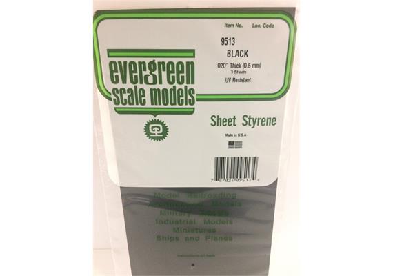 Evergreen 9513 Schwarze Polystyrolplatten, 150 x 300 x 0,50 mm, 3 Stück | Bild 2