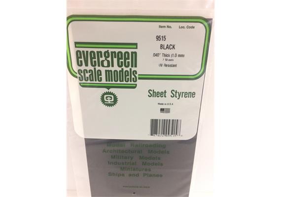 Evergreen 9515 Schwarze Polystyrolplatten, 150 x 300 x 1,00 mm, 2 Stück | Bild 2