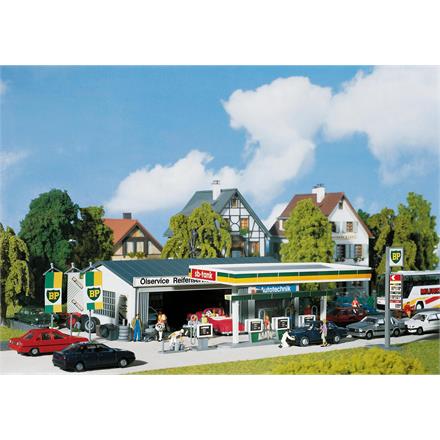 Faller 130345 Tankstelle mit Servicegarage - H0 (1:87)