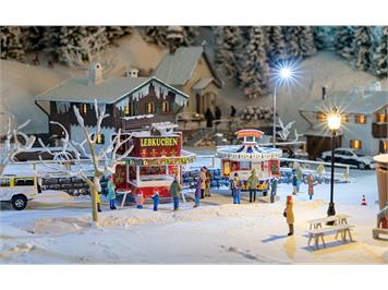 Faller 134001 Weihnachtsmarktbuden, 2 Stück - H0 (1:87)