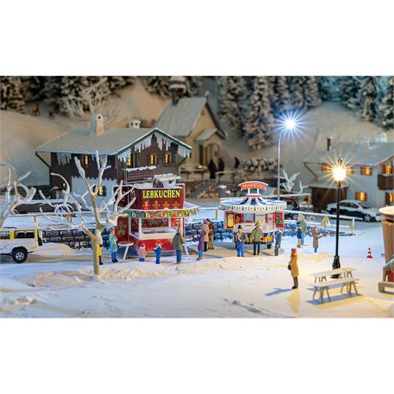 Faller 134001 Weihnachtsmarktbuden, 2 Stück - H0 (1:87)
