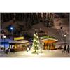 Faller 134002 2 Weihnachtsmarktbuden mit beleuchtetem Weihnachtsbaum - H0 (1:87)