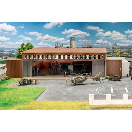 Faller 144111 Hangar mit Hubschrauber - H0 1:87
