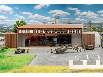 Faller 144111 Hangar mit Hubschrauber - H0 1:87