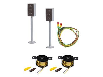 Faller 161656 2 LED-Ampeln mit Stopp-Stellen - H0 (1:87)