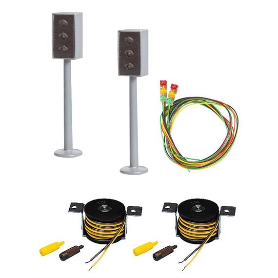 Faller 161656 2 LED-Ampeln mit Stopp-Stellen - H0 (1:87)