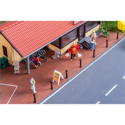 Faller 170316 PREMIUM Straßenfolie Klinkerpflaster, rot - H0 (1:87)