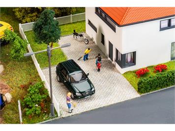 Faller 170317 PREMIUM Straßenfolie Kopfsteinpflaster, grau meliert - H0 (1:87)