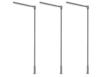 Faller 180121 LED-Kreuzmastleuchte, kaltweiß, 3 Stück - H0 (1:87)
