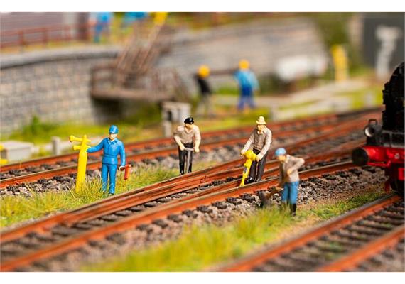 Faller 180238 Figuren-Set mit Mini-Sound-Effekt Gleisbauarbeiter & Tremolo - H0 (1:87) | Bild 1
