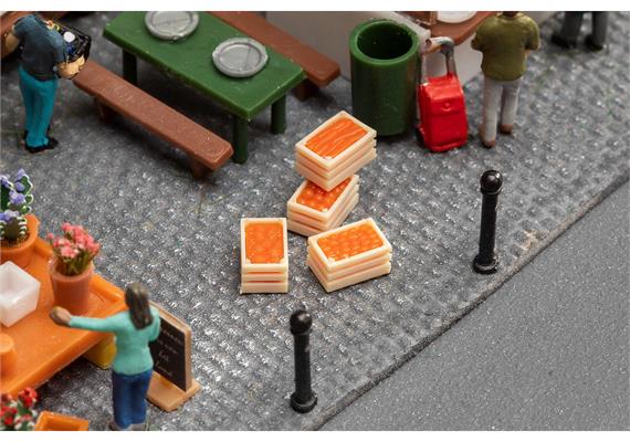 Faller 180868 4 Marktkisten mit Gemüse - H0 (1:87) | Bild 1