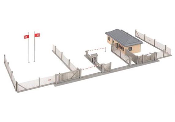 Faller 190770 Wachgebäude mit Schlagbaum der Schweizer Armee, H0 (1:87) | Bild 2