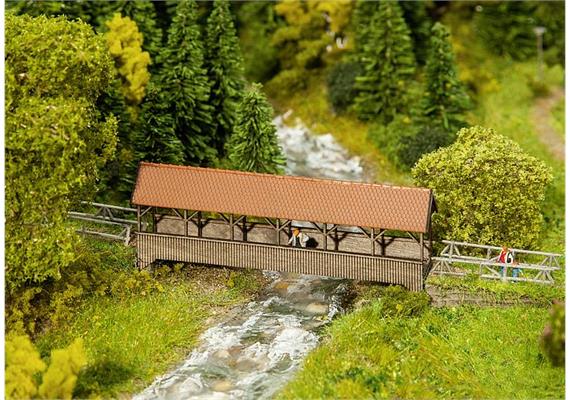 Faller 222574 Überdachte Fussgängerbrücke (LaserCut) - N (1:160) | Bild 1