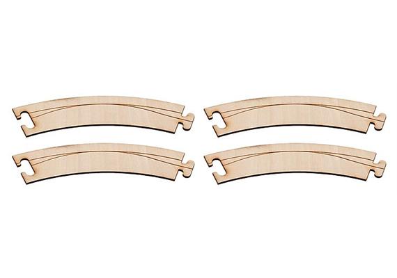 Faller Car System 161920 Laser-Street Fahrbahnbogen (45 °, R = 268, 4 Stk.) - H0 (1:87)