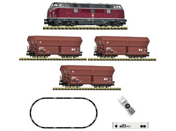 Fleischmann 5170003 z21 start Digitalset: Diesellokomotive BR 221 mit Güterzug, DB - N