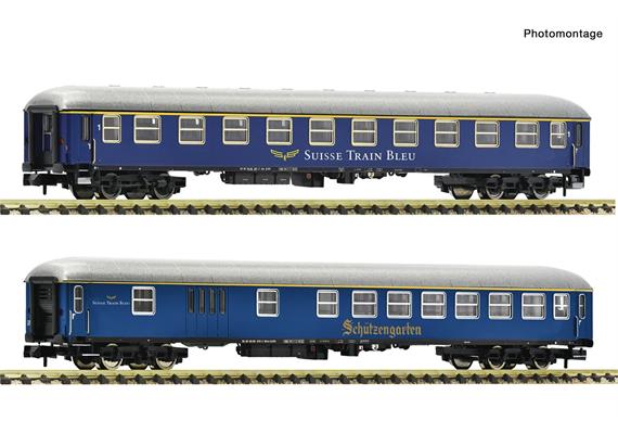 Fleischmann 6260083 2-tlg. Set 2: Schnellzugwagen, Suisse Train Bleu - N (1:160)
