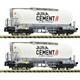 Fleischmann 6660090 2-tlg. Set: Silowagen, Wascosa/Jura Cement - N (1:160)
