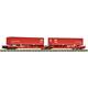 Fleischmann 6660103 Doppeltaschen-Gelenkwagen T3000e, DB AG, Aufliegern der DB Cargo - N