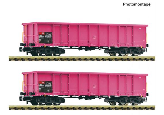 Fleischmann 6660163 2-tlg. Set: Offene Güterwagen Gattung Eanos, SBB - N (1:160)