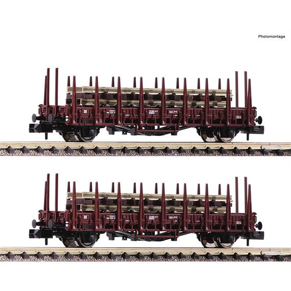 Fleischmann 825805 2-tlg. Set: Steckrungenwagen, DR - N (1:160)