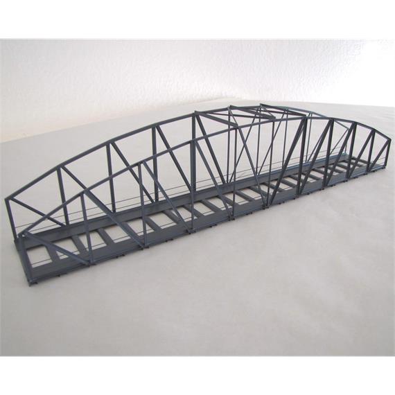 HACK 13320 Bogenbrücke 46 cm grau, B46 Fertigmodell aus Weissblech - H0 (1:87)