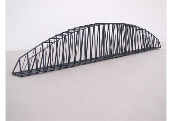 HACK 23160 Bogenbrücke 50 cm grau BN50-A, Fertigmodell aus Weissblech, N 1:160