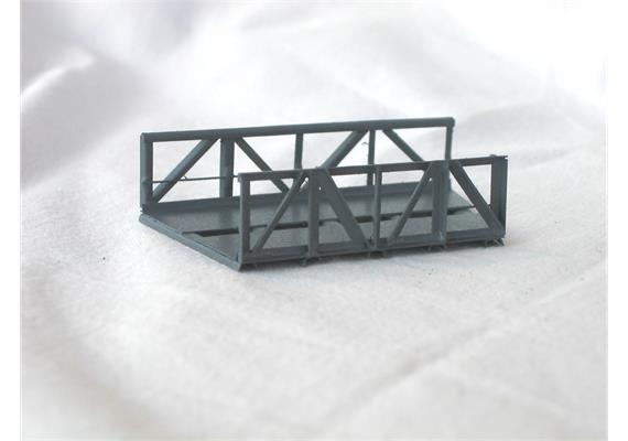 HACK 46100 Kurvenelement R=145mm, 22,5° RZB Fertigmodell aus Weissblech - Z (1:220)