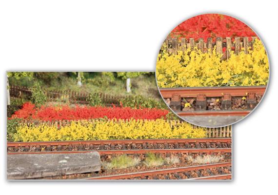 HEKI 1819 8 Grasstreifen gelb/rot, 100 mm, 10 mm hoch