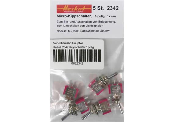 Herkat 2342 Kippschalter 1-polig, 5 Stück | Bild 1